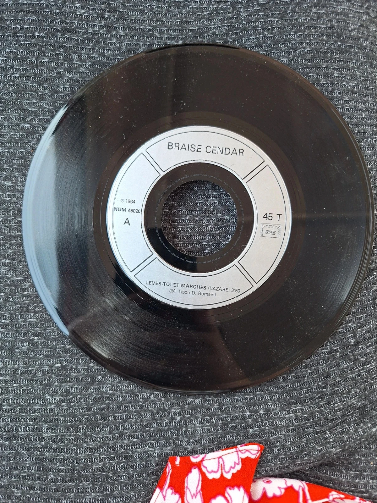 Vinil 45T Braise Cendar Lèves-toi et marches (Lazare) 1984 Raro Synth Pop French Wave – photo 4